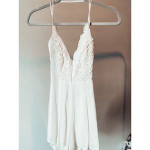 Lulus White Lace Romper